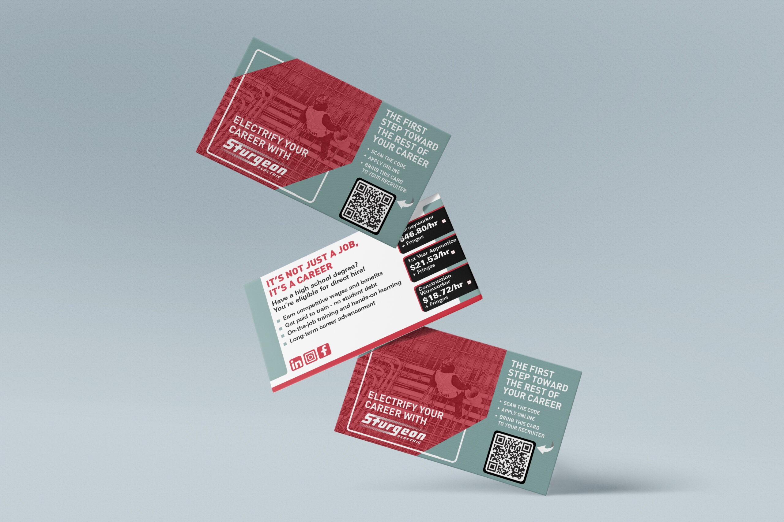 Sturgeon Electric Recruitment Cards